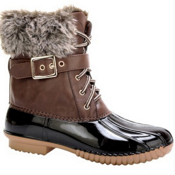 LAST | BESTSELLER | Faux Fur Duck Boots - Picture 2 of 4